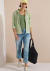 Cecil Waffle Texture Cardigan, Green