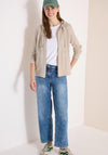 Cecil Textured Zip Up Jacket, Light Beige
