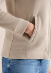 Cecil Textured Zip Up Jacket, Light Beige