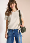 Cecil Tie Trim Detail Top, Light Beige