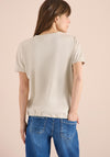 Cecil Tie Trim Detail Top, Light Beige