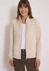 Cecil Ribbed High Neck Jacket, Beige