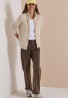 Cecil Ribbed High Neck Jacket, Beige