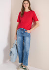 Cecil Round Neck T-Shirt, Red