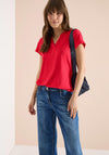 Cecil V Neck Short Sleeve T-Shirt, Red