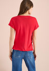 Cecil V Neck Short Sleeve T-Shirt, Red