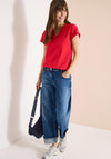 Cecil V Neck Short Sleeve T-Shirt, Red