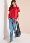 Cecil Tie Trim Detail Top, Red