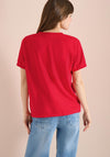 Cecil Tie Trim Detail Top, Red