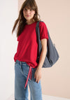 Cecil Tie Trim Detail Top, Red