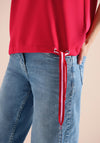 Cecil Tie Trim Detail Top, Red