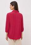 Cecil Solid Structure Blouse, Red