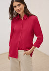 Cecil Solid Structure Blouse, Red