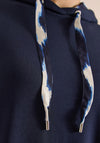 Cecil Hooded with Drawstrings Top, Navy