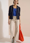 Cecil Waffle Texture Cardigan, Navy