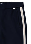 Cecil Neele Straight Leg Tape Detail Trousers, Navy
