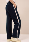 Cecil Neele Straight Leg Tape Detail Trousers, Navy