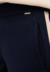 Cecil Neele Straight Leg Tape Detail Trousers, Navy
