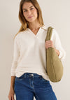 Cecil Striped Knit Collar Jumper, Beige