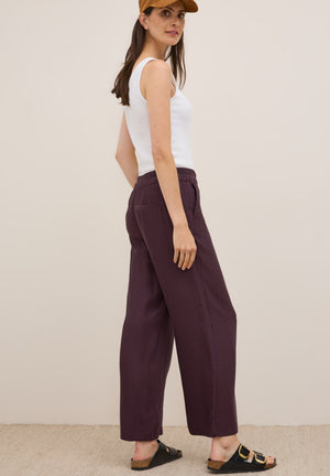 Cecil Neele Fine Structure Trousers, Wine