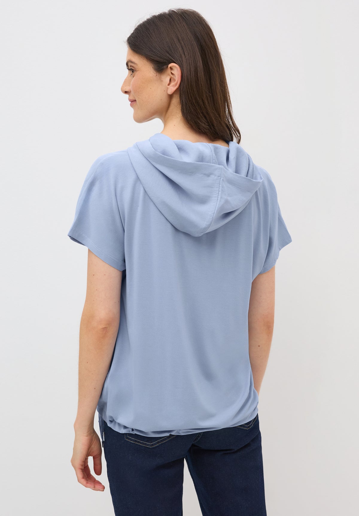 Cecil Short Sleeve T-Shirt Hoodie, Blue