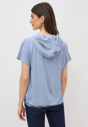 Cecil Short Sleeve T-Shirt Hoodie, Blue