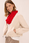Cecil Solid Loop Scarf, Red