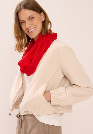 Cecil Solid Loop Scarf, Red