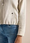 Cecil Zip Front Linen Jacket, Beige