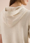 Cecil Textured Short Sleeve Hoodie, Sand