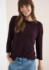 Cecil Boat Neckline Knitted Sweater, Wine