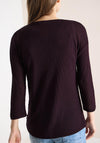 Cecil Boat Neckline Knitted Sweater, Wine
