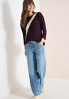 Cecil Boat Neckline Knitted Sweater, Wine