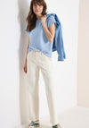 Cecil Light Knit Short Sleeve T-Shirt, Blue