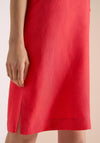 Cecil Notched Neck Pencil Midi Dress, Red
