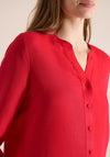 Cecil V-Neck Linen Blend Blouse, Red