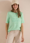 Cecil Slogan T-Shirt, Mint Green