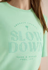 Cecil Slogan T-Shirt, Mint Green