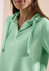 Cecil Waffle Texture Hoodie, Green