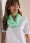 Cecil Geometric Print with Slogan Scarf, Green