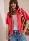 Cecil Zip Up Short Sleeve Jacket, Coral