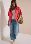 Cecil Zip Up Short Sleeve Jacket, Coral