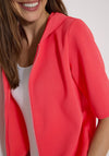 Cecil Zip Up Short Sleeve Jacket, Coral