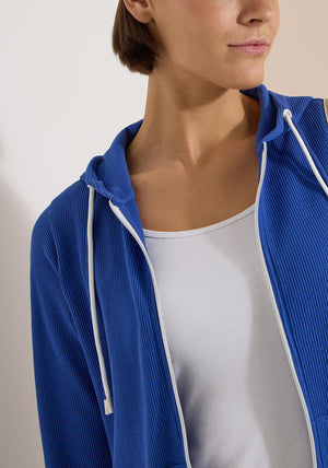 Cecil Waffle Texture Cardigan, Blue
