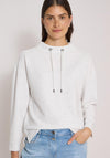 Cecil Ribbed Marl Effect Hoodie, Light Grey