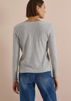 Cecil Ribbed Long Sleeve Top, Grey