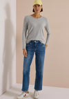 Cecil Ribbed Long Sleeve Top, Grey