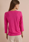 Cecil V-Neckline Cotton-blend Top, Pink
