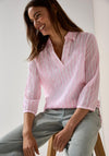 Cecil Striped Sheer Blouse, Pink