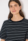Cecil Short Sleeve Striped T-Shirt, Navy